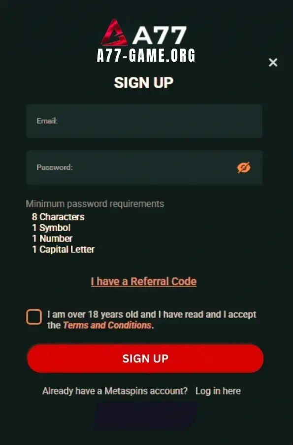 a77 game register guide